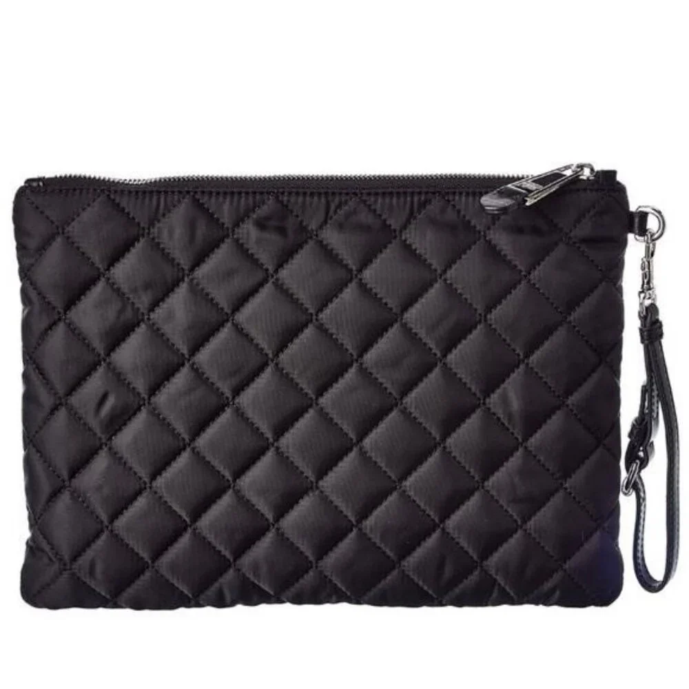 New 💯 Authentic Moschino quilted logo clutch bag